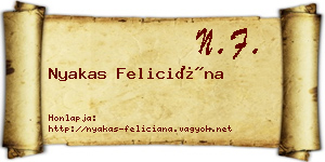 Nyakas Feliciána névjegykártya